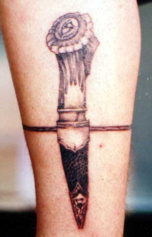 Really bad tattoo - Antler  Knife