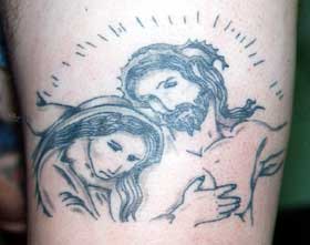 Bad Tattoos - Jesus and  Mary