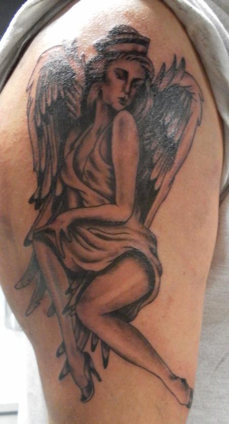 Bad Tattoos - Short legged, alien handed angel.