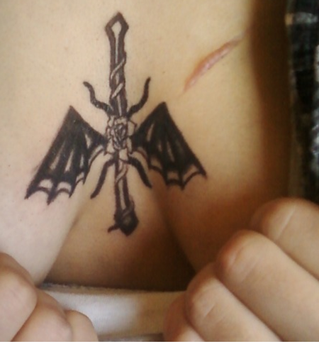 Bad Tattoos - Winged sword-spider