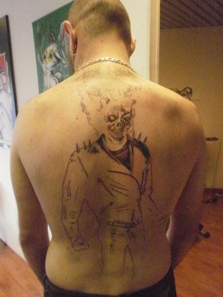 Bad Tattoos - Ghost RIder tattoo fail