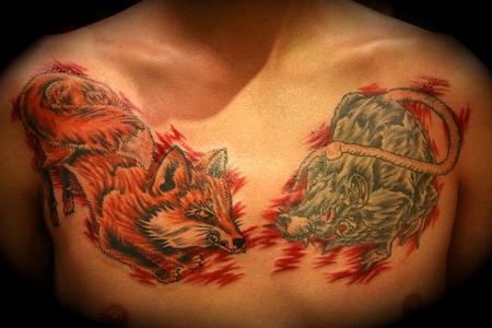 Bad Tattoos - Weird Fox and Rat Tattoo