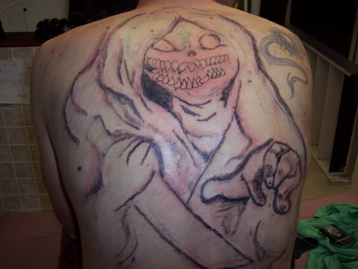 Gremblin backpiece tattoo by Bad Tattoos : Tattoos