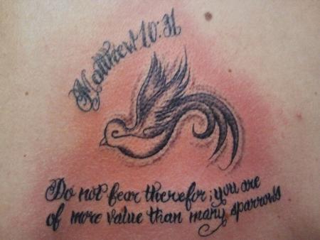 Matthew bible quote tattoo
