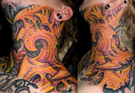 Tattoos - Biomech Throat  - 113555