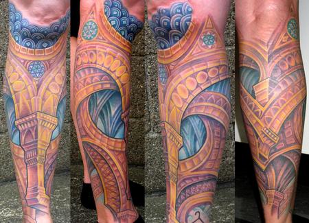 Tattoos - Architecture Lower Leg - 113560