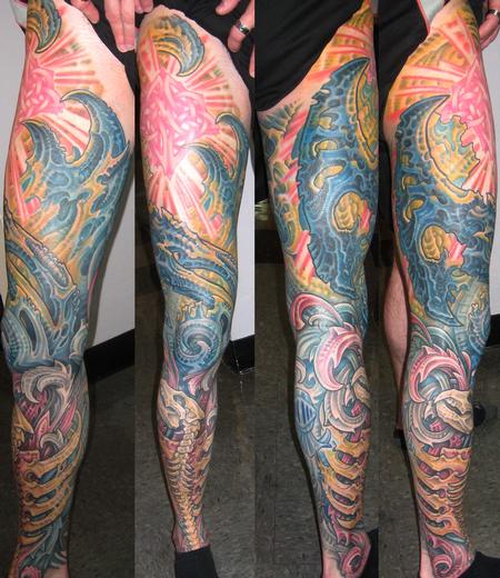 Tattoos - Biomech Leg Sleeve - 117348
