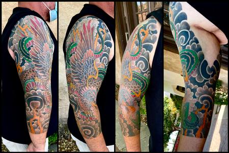 Eagle vs snake sleeve Tattoo Design Thumbnail