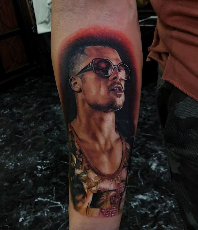 Tyler Durden Fight Club Tattoo by Cecil Porter