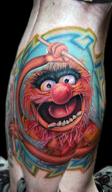 Cecil Porter Studios - Custom Tattoos and Illustration : Tattoos :  Celebrity : Animal from The Muppets.