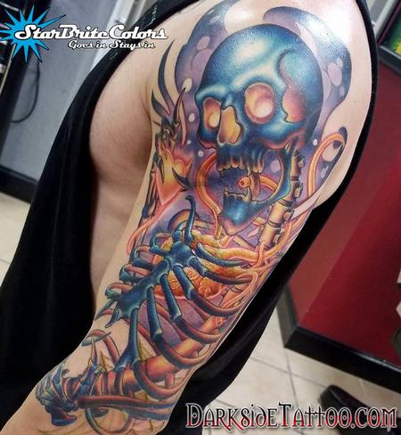 Sean O'Hara - Color Skeleton Tattoo
