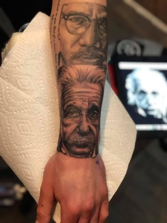 Albert Einstein by Joshua Nordstrom Tattoos