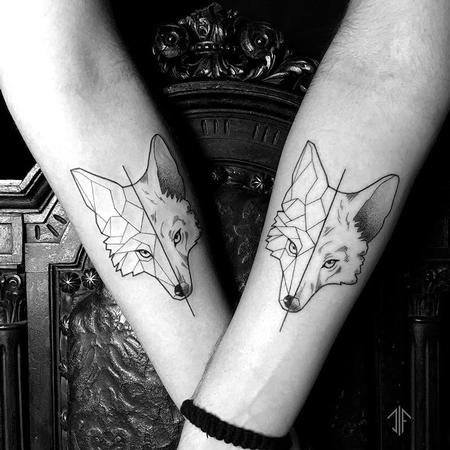Tattoos - Blackwork Wolves - 128644