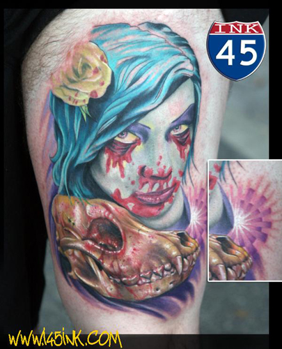 Tattoos - DJ Minor - Collab done with Nate Beavers on Elmo