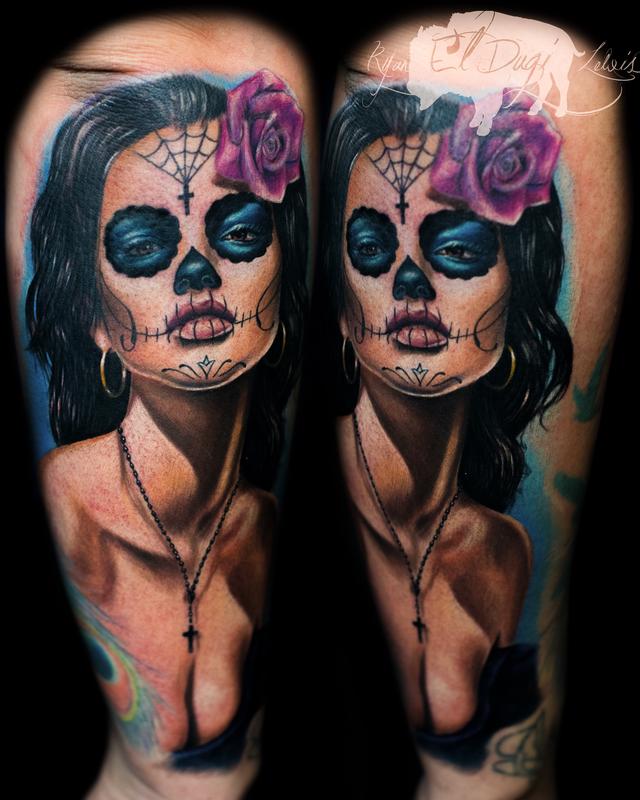 Tattoos - Day of the Dead girl  - 116703