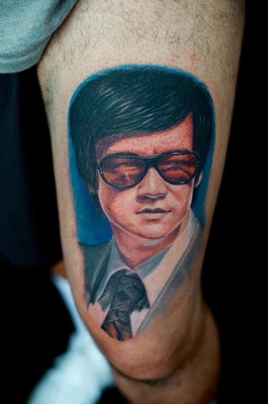 Tattoos - Bruce Lee with stunner shades Glasses - 79687