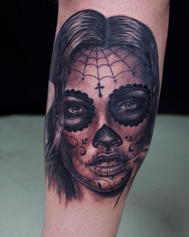 Tattoos - Day of the Dead Girl portrait  - 77583