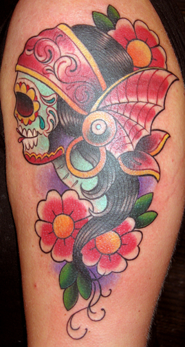 Looking for unique  Tattoos? Winged Dead Head. 