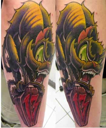 Tattoos - Cartoon tattoos - Black Cat 13