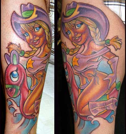 Tattoos - Jime Litwalk - Cow Girl, on Floaty