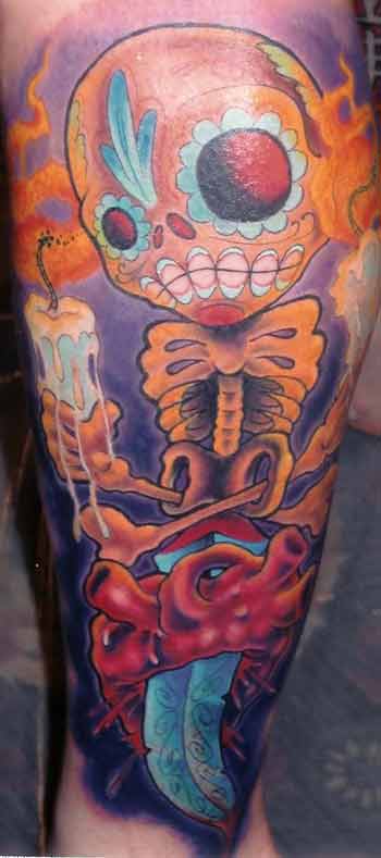 day of dead skull tattoo. pictures day of dead tattoos.