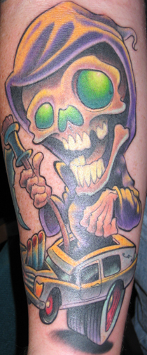 Tattoos - Jime Litwalk - Death in a Hot Rod