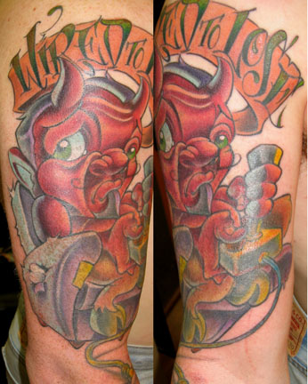 Religious Devil tattoos cartoon devil tattoos. Religious Devil tattoos