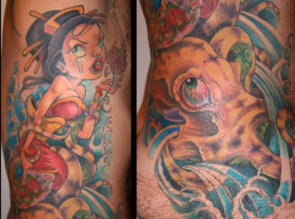 Looking for unique  Tattoos? Geisha, and Octopus