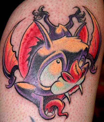 Looking for unique  Tattoos? Big mouthed Bat