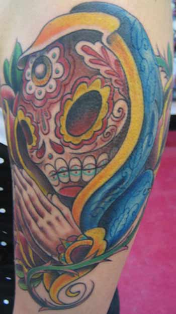 day of dead tattoos girls. day of dead mother Mary