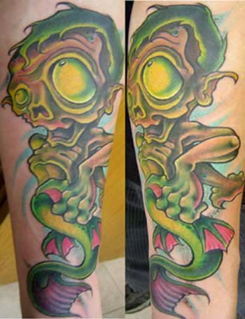 zombie tattoos. Evil Zombie tattoos