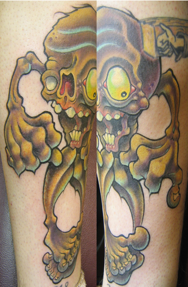 zombie tattoo. zombie tattoo