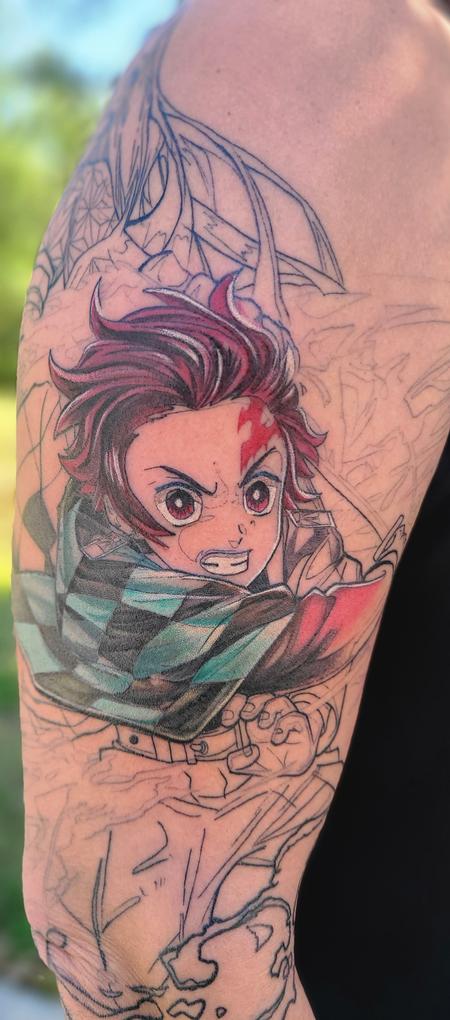 Anime Demon Slayer - Tanjiro Kamado Tattoo Thumbnail