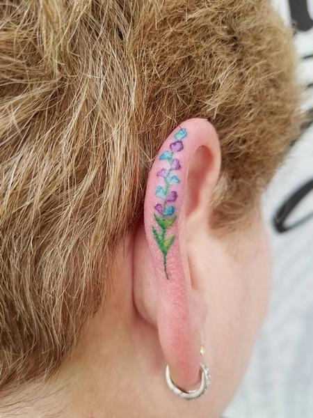 Tattoos - Simple Flower Earcuff - 129272