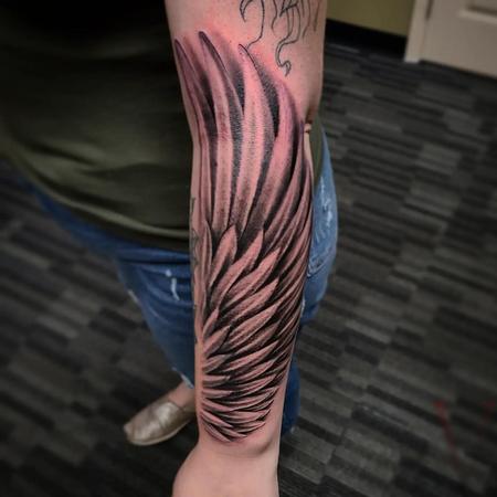 Winged Forearm Tattoo Thumbnail
