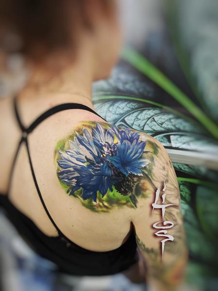 Flower Tattoo Color Tattoo Thumbnail