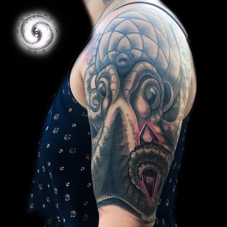 Octopus Cover-up Tattoo Thumbnail