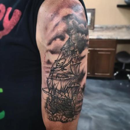 Buccaneers Pirate Ship Tattoo Thumbnail
