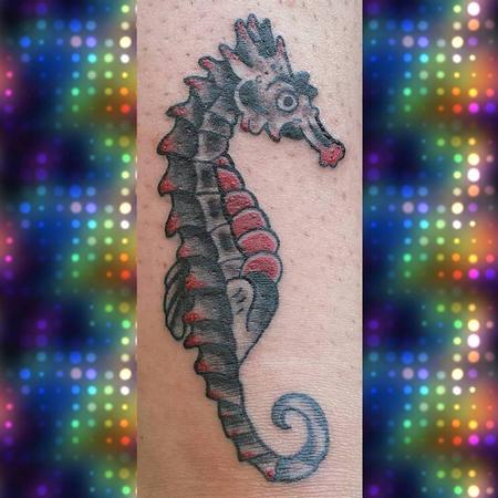 Tattoos - American Traditional Seahorse - 126631