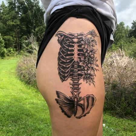 Floral Ribcage Tattoo Thumbnail