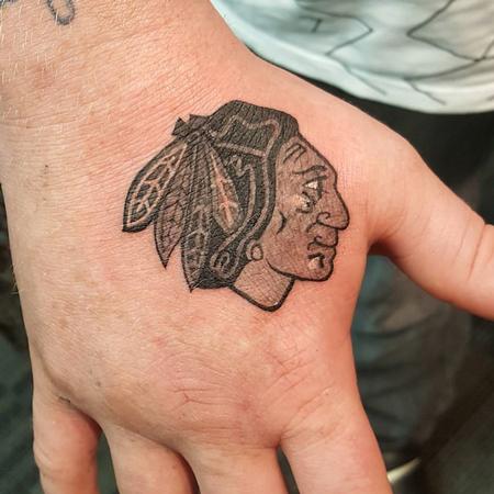 Tattoos - Chicago Blackhawk Sports Logo Tattoo - 127030