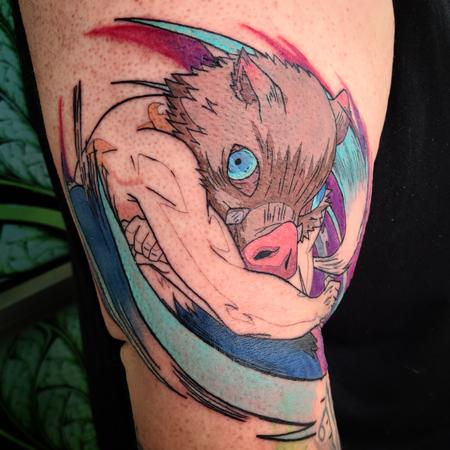 Anime - Demon Slayer - Hashibira Inosuke Tattoo Thumbnail