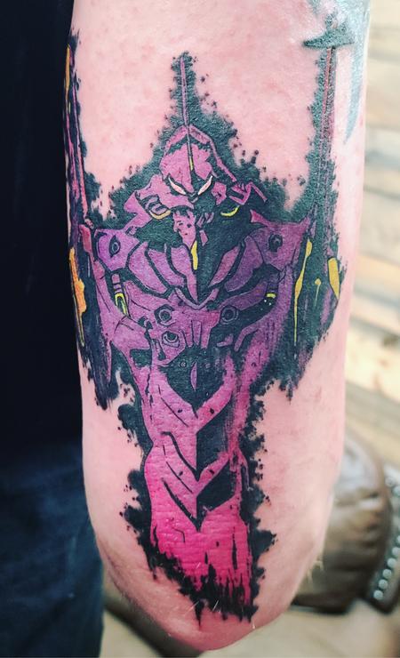 Anime Evangelion Unit-01 Tattoo Thumbnail