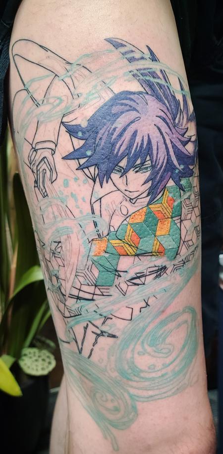 Anime Demon Slayer -  Giyu Tomioka Tattoo Thumbnail