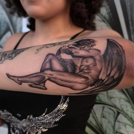 -The Fallen Angel- Tattoo Thumbnail