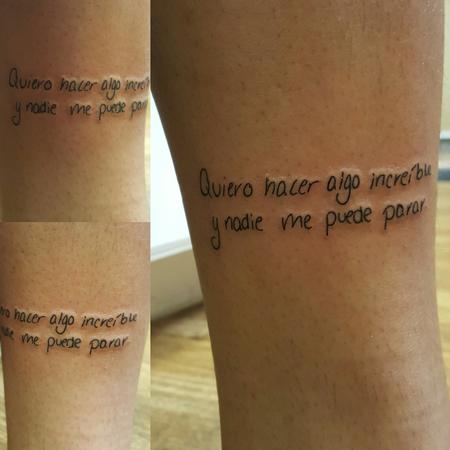 Tattoos - Fine Line Script Tattoo - 126621