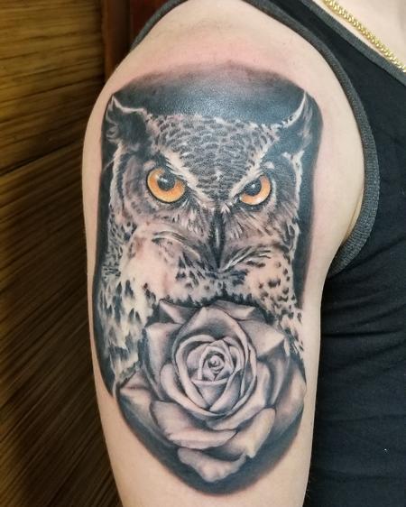 Tattoos - Owls and Roses - 137637