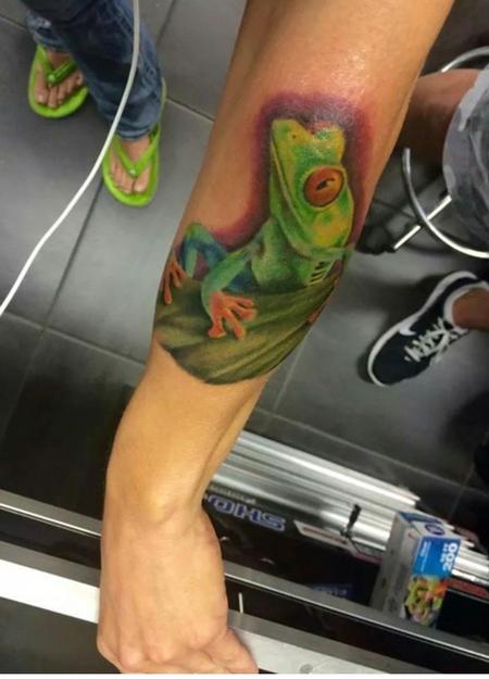 red eyed tree frog Tattoo Thumbnail