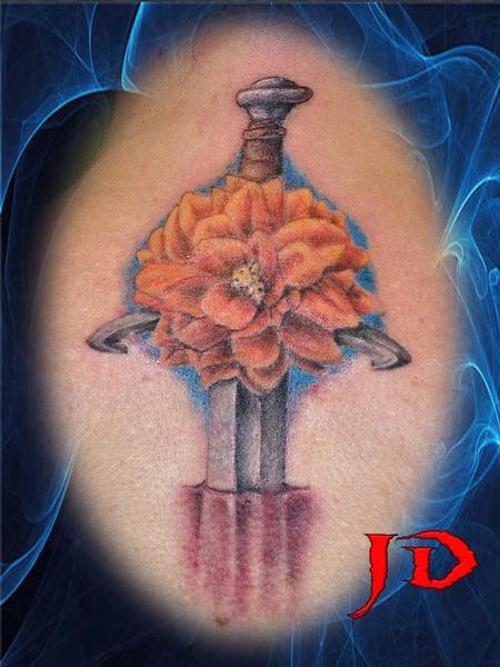 Tattoos - Flower Sword - 70924