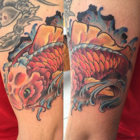 Tattoos - Koi among the rocks - 109043